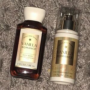 Bath & Body Works Vanilla Romance Travel Size Body Wash & Fine Fragrance Mist